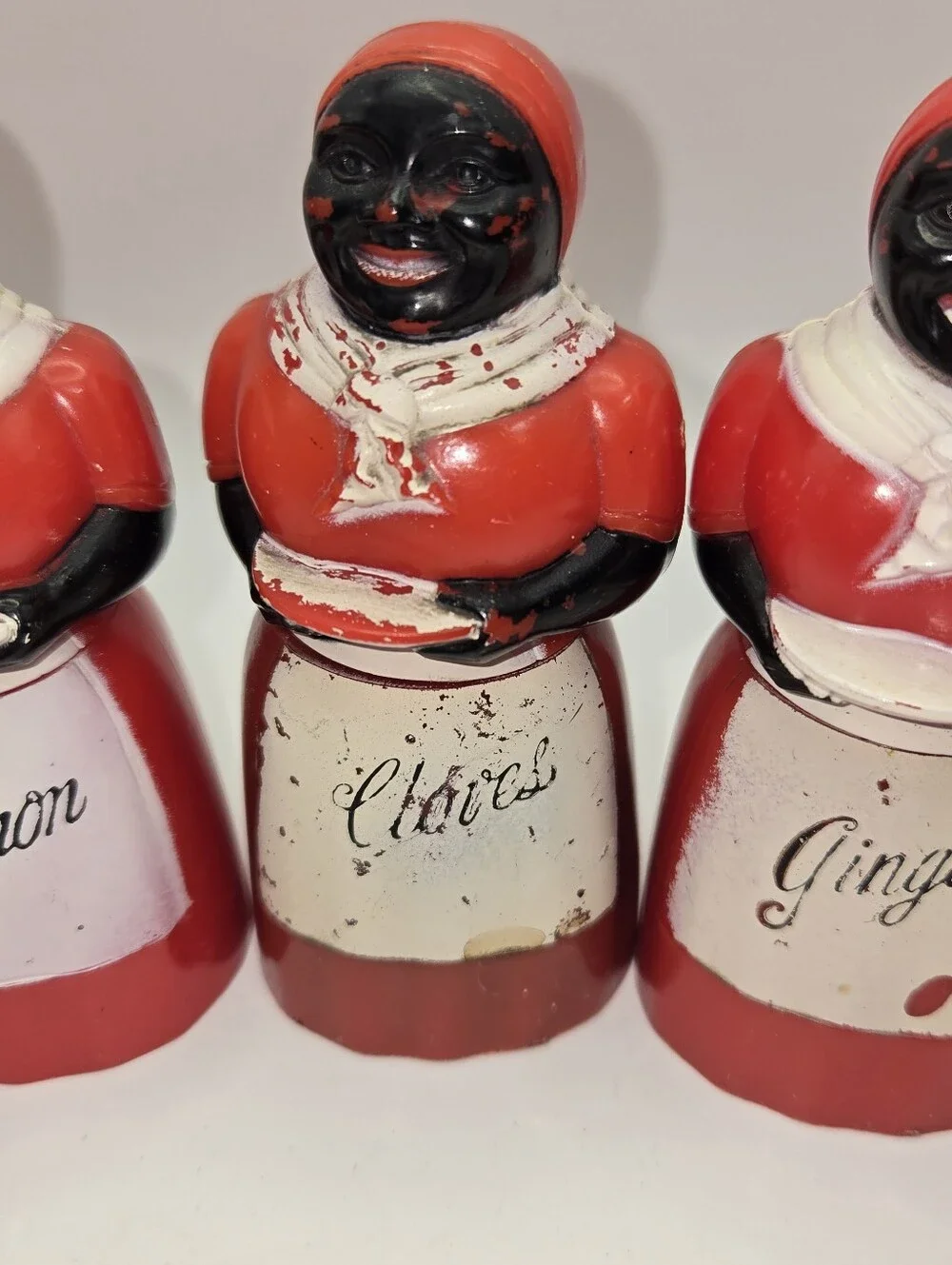 Vintage Aunt Jemima Complete Set Of Spice Containers 1940-1950 Americana